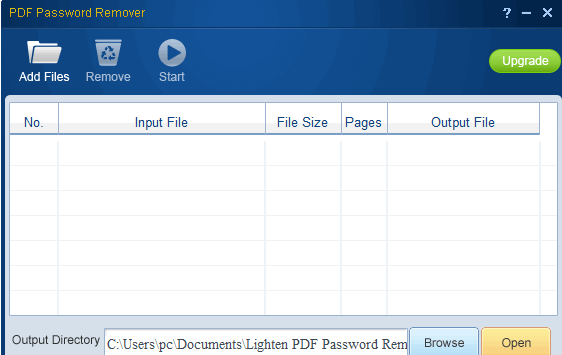 Lighten PDF Password Remover