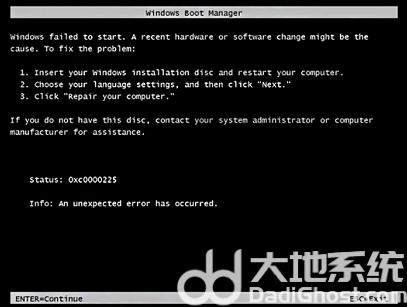 win7出现0xc0000225怎么修复 0xc0000225无法进系统win7修复方法