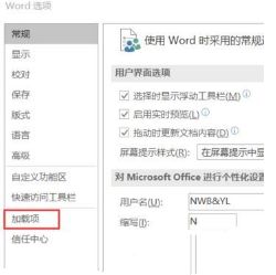 点击【加载项】