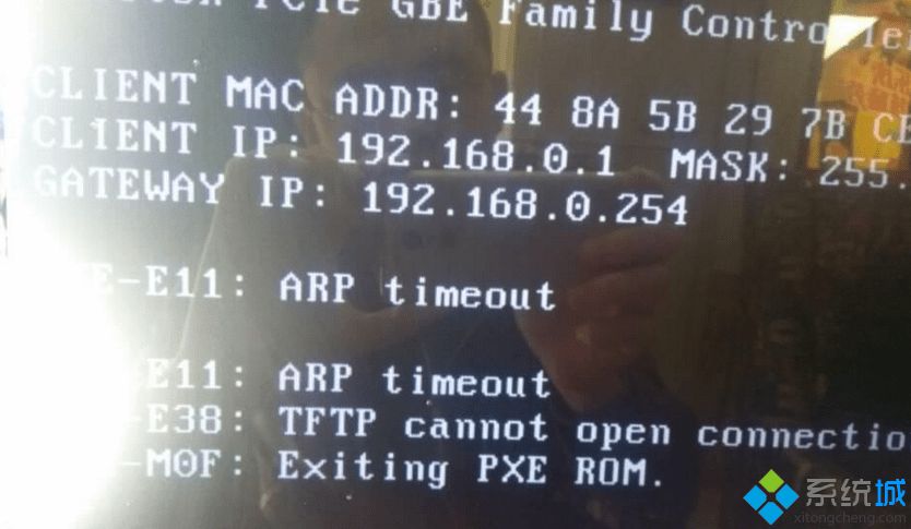 Win7开不机提示PXE-E11:arp time out和PXE-E38:TFTP cannot open connection