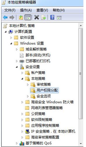点击用户权限分配