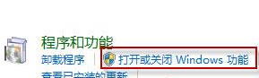 单击“打开或关闭 Windows 功能”